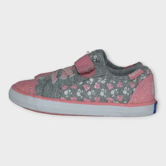 Toddler Keds Barbie Glitter Hook and Loop Closure Sneakers Size 6 - Picture 4 of 8